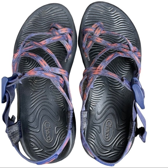 Chaco Women's Zvolv X2 Athletic Sandal Volcanic Blue Orange Black 7 - Picture 11 of 16